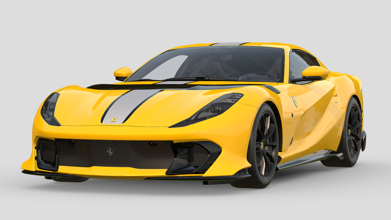 Ferrari 812 Competizione 3D Модель .c4d .max .obj .3ds .fbx .stl .blend