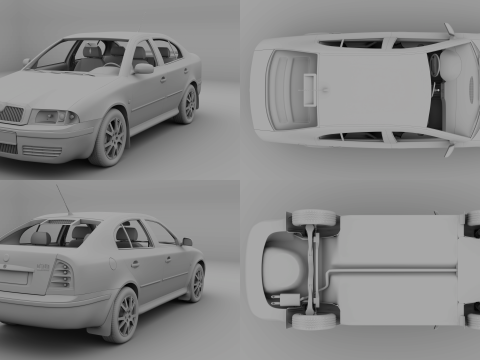 Skoda Octavia Tour 2009 3D Model