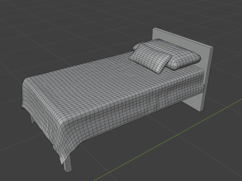 Single bed for child Model 3D