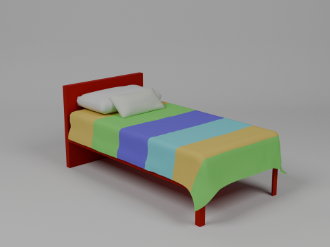 Single bed for child Model 3D