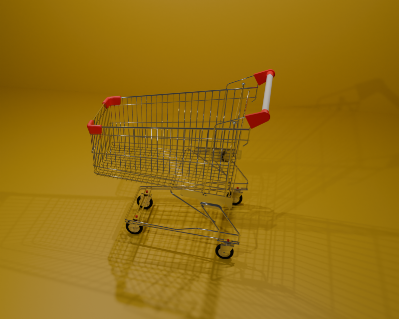 Shopping cart Modello 3D .c4d .max .obj .3ds .fbx .stl .blend 