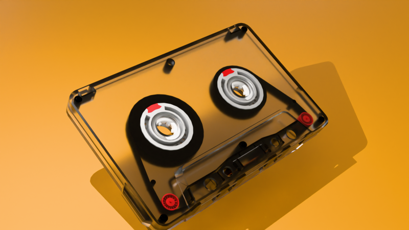 Audio cassette 3D Model .c4d .max .obj .3ds .fbx .stl .blend 