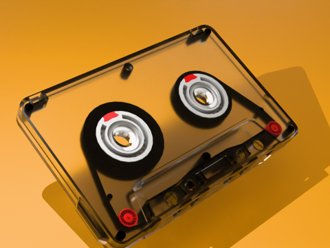 Audio cassette Modello 3D