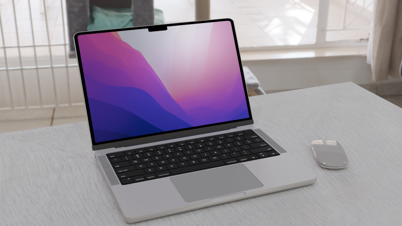 Apple MacBook Pro 14 3D Model .c4d .max .obj .3ds .fbx .stl .blend