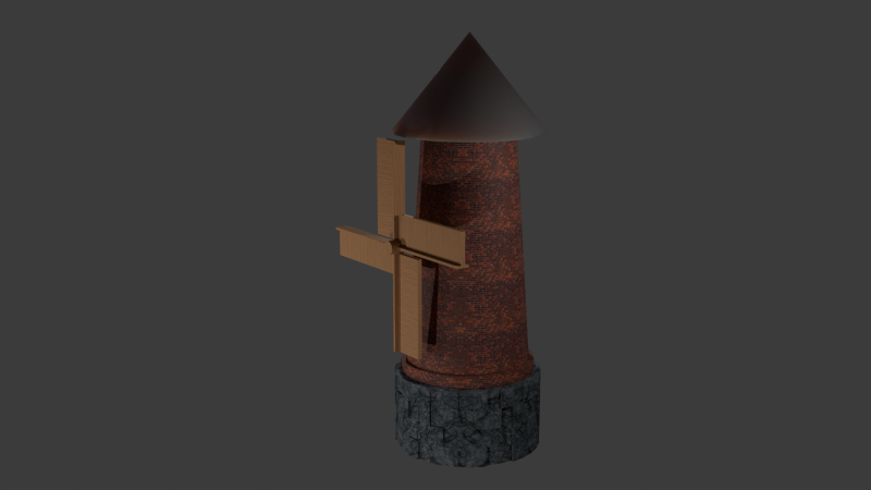 Mill 3D Model .c4d .max .obj .3ds .fbx .stl .blend 