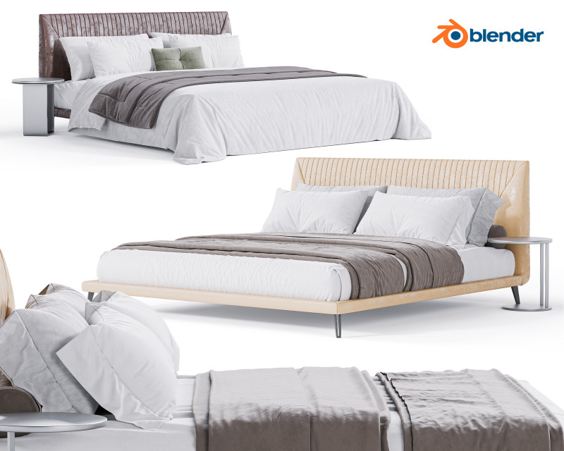 Amadeus Cattelan Italia Bed Modello 3D .c4d .max .obj .3ds .fbx .stl .blend 