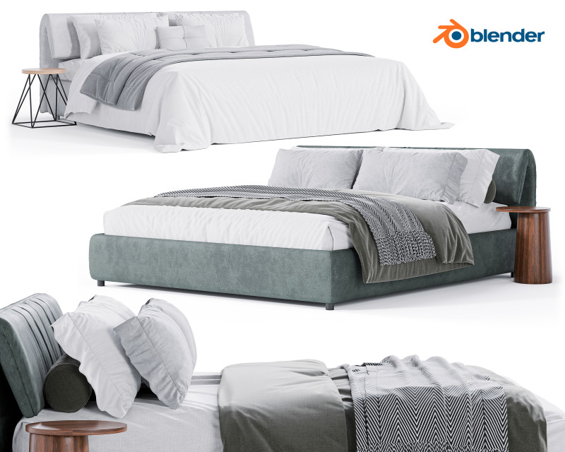 BALOO Bed by Diotti 3D Модель .c4d .max .obj .3ds .fbx .stl .blend