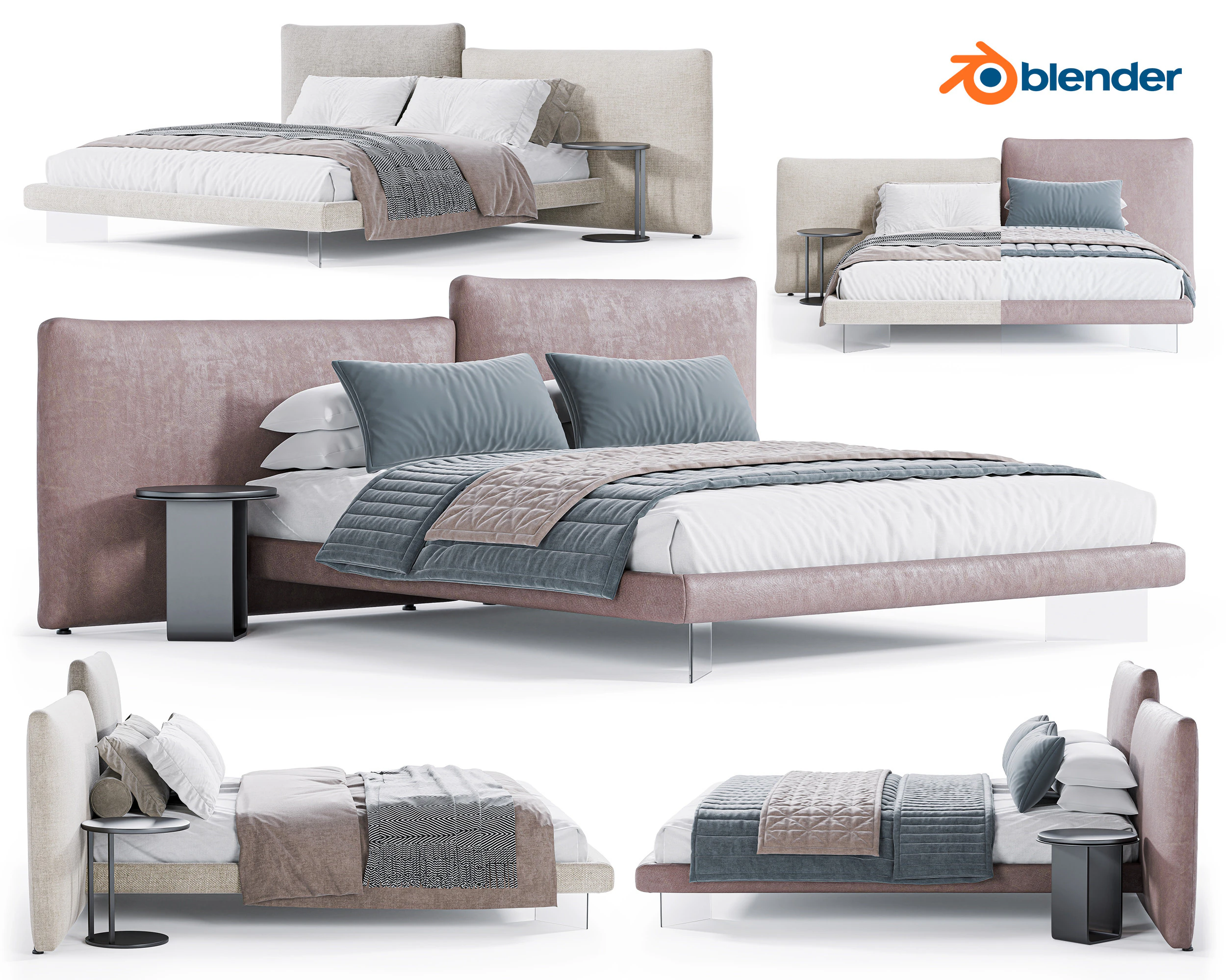 Cooper Bed By Diotti 3D Model .c4d .max .obj .3ds .fbx .stl .blend