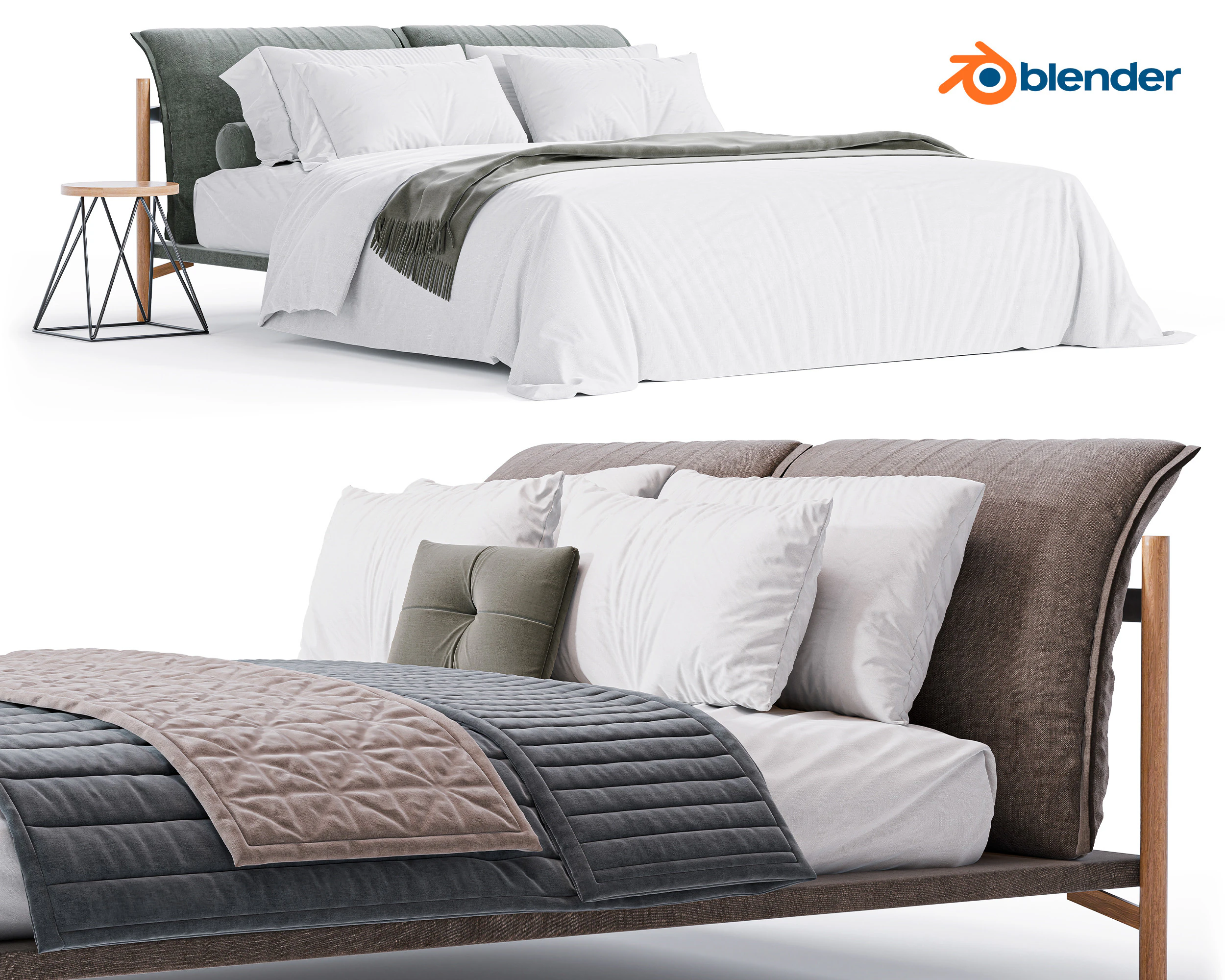 Cayman Bed By Diotti 3D Model .c4d .max .obj .3ds .fbx .stl .blend 