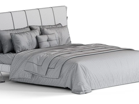 Cuff Bed By Bonaldo 3D Model