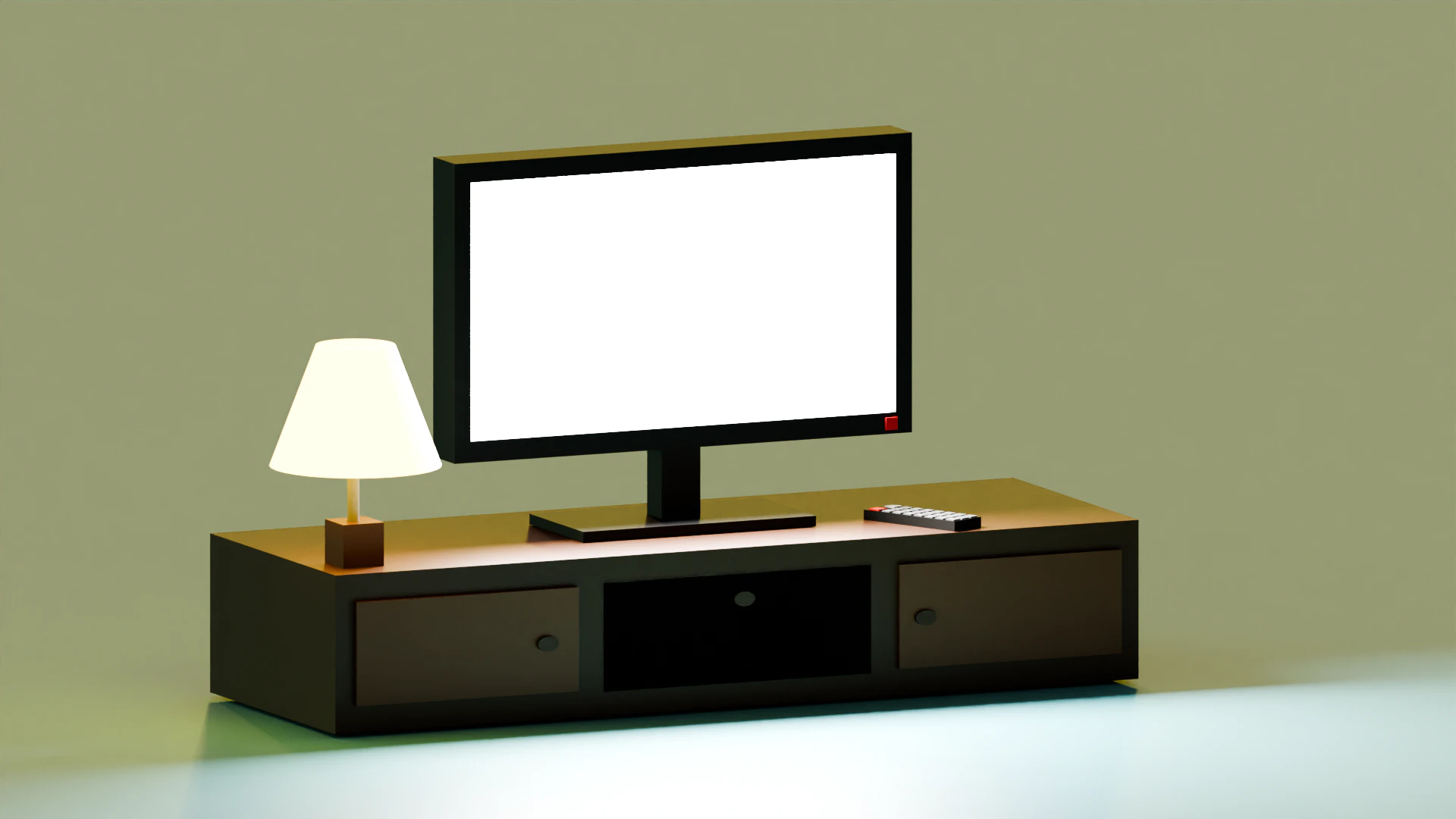 TV on table 3D Model .c4d .max .obj .3ds .fbx .stl .blend 