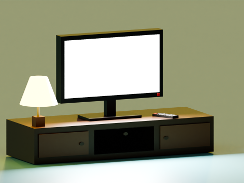TV on table Modèle 3D