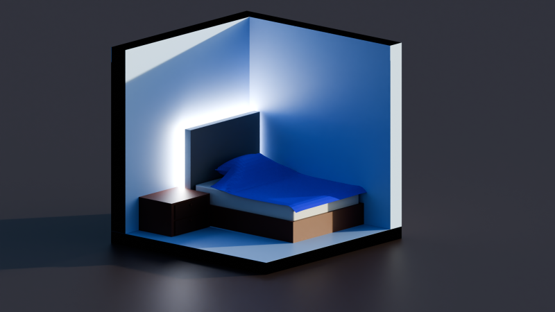 Bed 3D Model .c4d .max .obj .3ds .fbx .stl .blend 