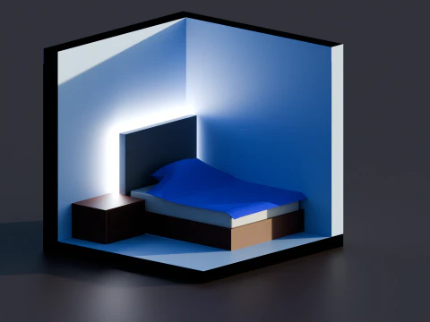 Кровать 3D Модель