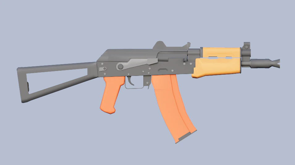 AKS-74U Modello 3D .c4d .max .obj .3ds .fbx .stl .blend 