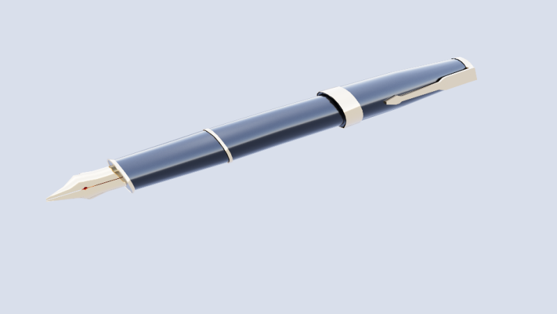 Parker pen 3D Model .c4d .max .obj .3ds .fbx .stl .blend