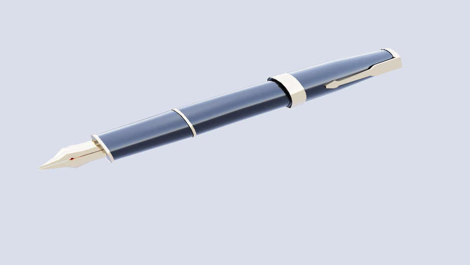 Parker pen 3D Model .c4d .max .obj .3ds .fbx .stl .blend 