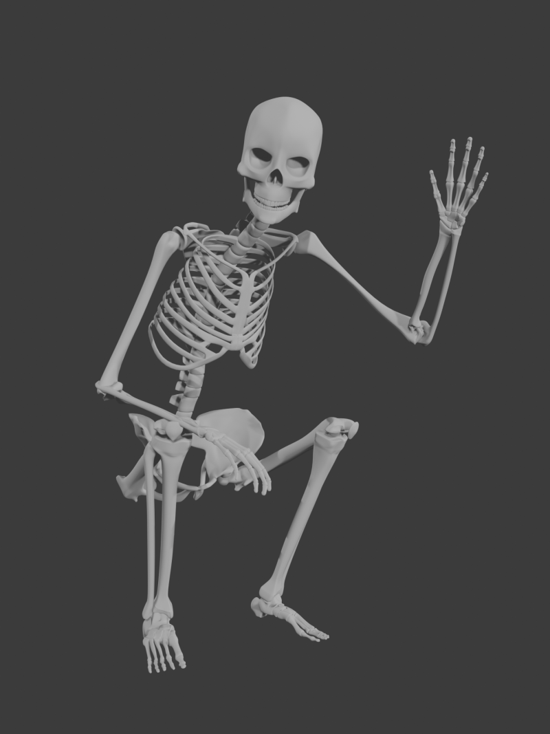 Human skeleton 3D Model .c4d .max .obj .3ds .fbx .stl .blend 