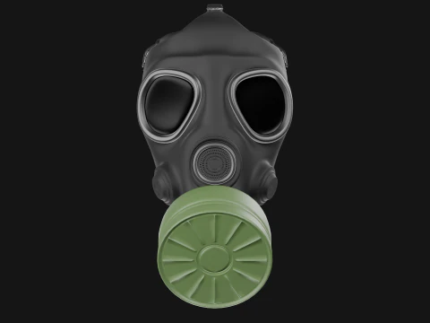 Gas mask with filter 3D Model