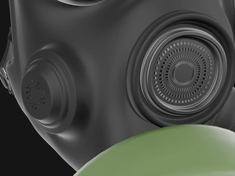 Gas mask with filter 3D Model