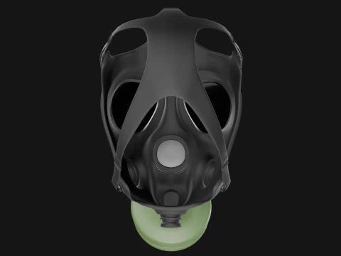 Gas mask with filter 3D Model
