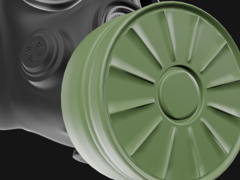 Gas mask with filter 3D Модель