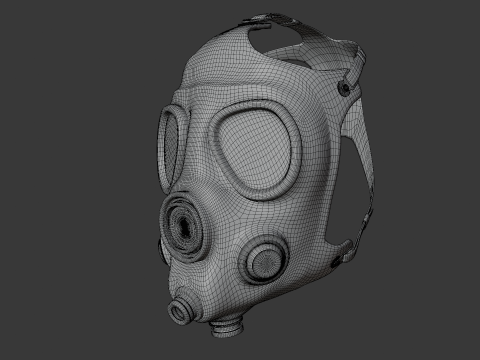 Gas mask with filter 3D Модель