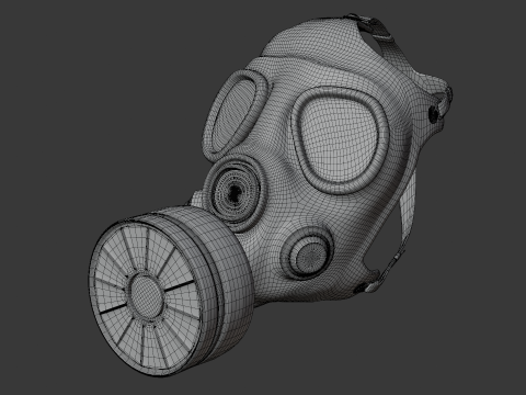 Gas mask with filter 3D Модель