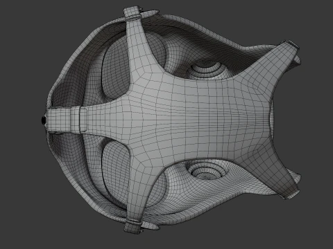 Gas mask with filter 3D Model
