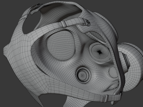Gas mask with filter 3D Модель