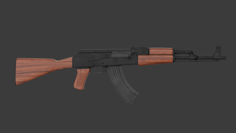 AK 47 3D-Modell .c4d .max .obj .3ds .fbx .stl .blend 