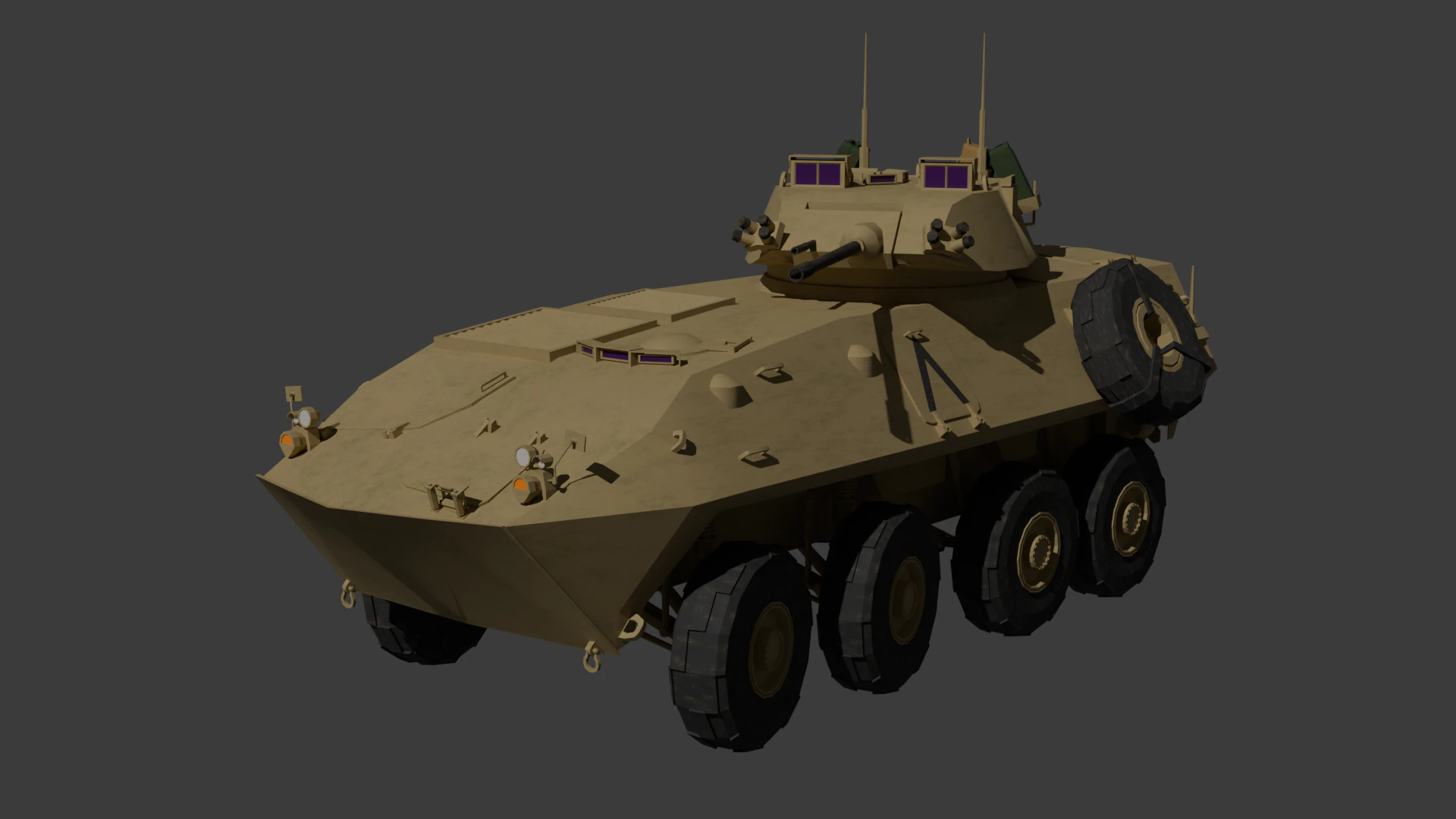Lav-25 Desert 3D Model .c4d .max .obj .3ds .fbx .stl .blend 