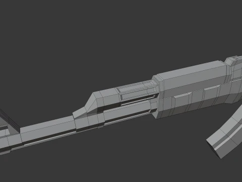 Ak-47 Lowpoly 3D Model