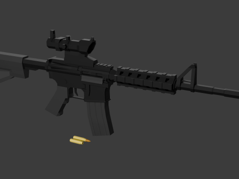 M4 Lowpoly Modelo 3D