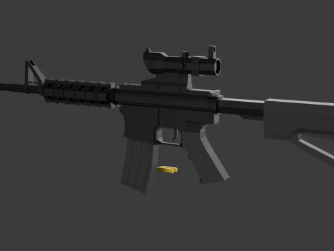 M4 Lowpoly 3D Model