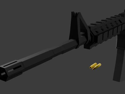 M4 Lowpoly 3D Model