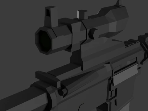 M4 Lowpoly 3D Model