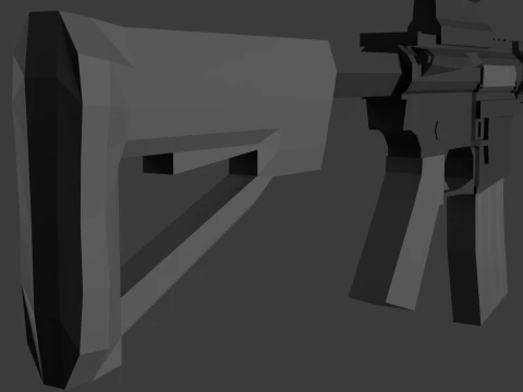 M4 Lowpoly 3D Model
