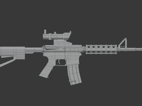 M4 Lowpoly 3D Модель