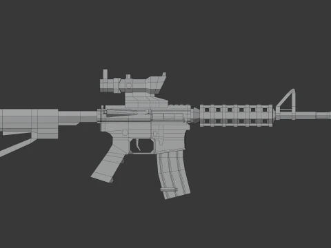 M4 Lowpoly 3D Model