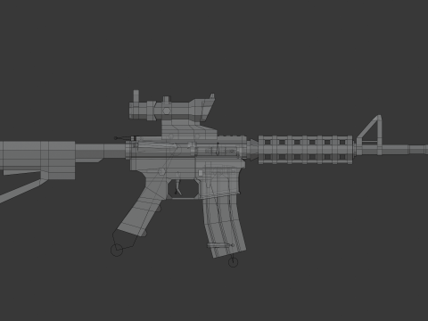 M4 Lowpoly 3D Модель