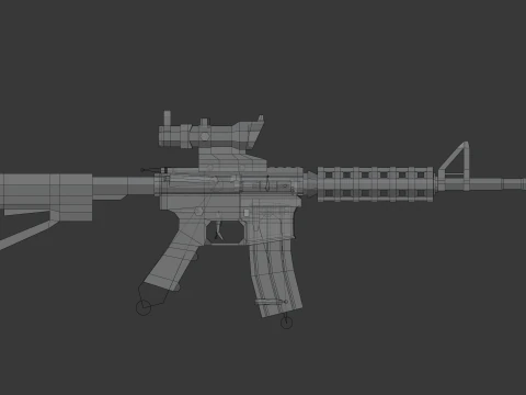 M4 Lowpoly 3D Model