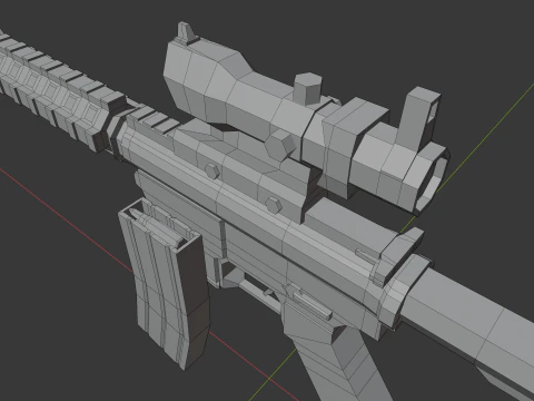 M4 Lowpoly 3D Model