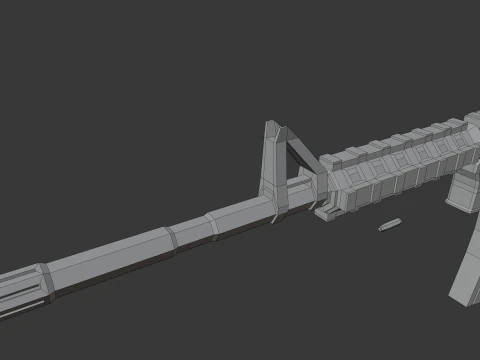 M4 Lowpoly 3D Model