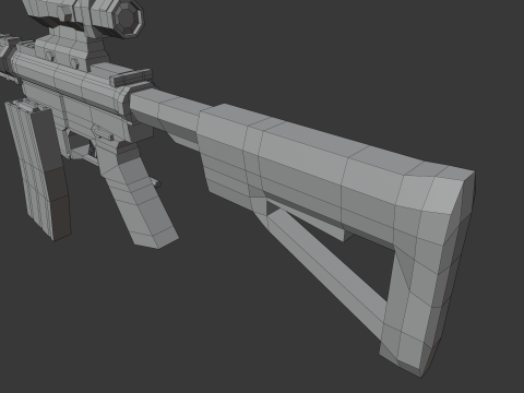 M4 Lowpoly 3D Модель