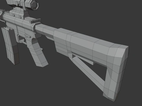 M4 Lowpoly 3D Model
