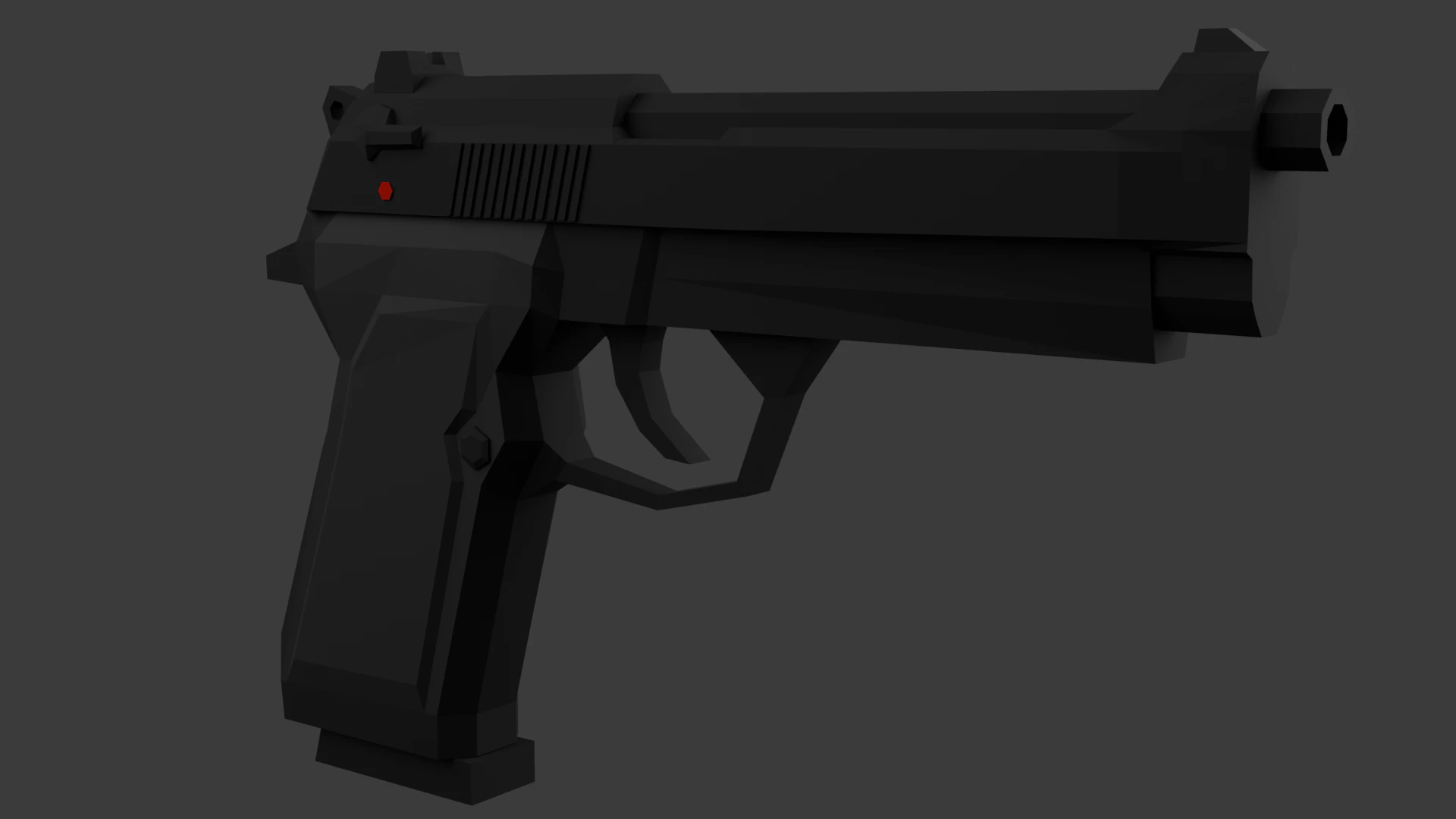 M9-beretta Lowpoly 3D Model .c4d .max .obj .3ds .fbx .stl .blend 