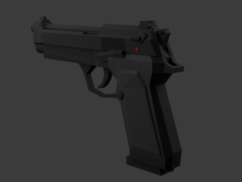 M9-beretta Lowpoly 3D-Modell