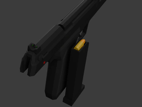 M9-beretta Lowpoly 3D Model
