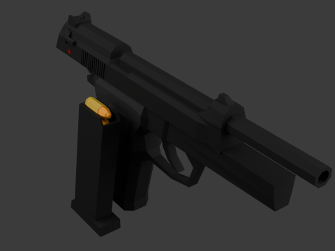 M9-beretta Lowpoly 3D-Modell